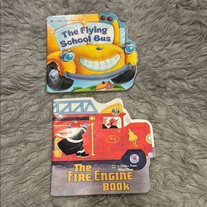 A golden super shape book, set of two vintage books